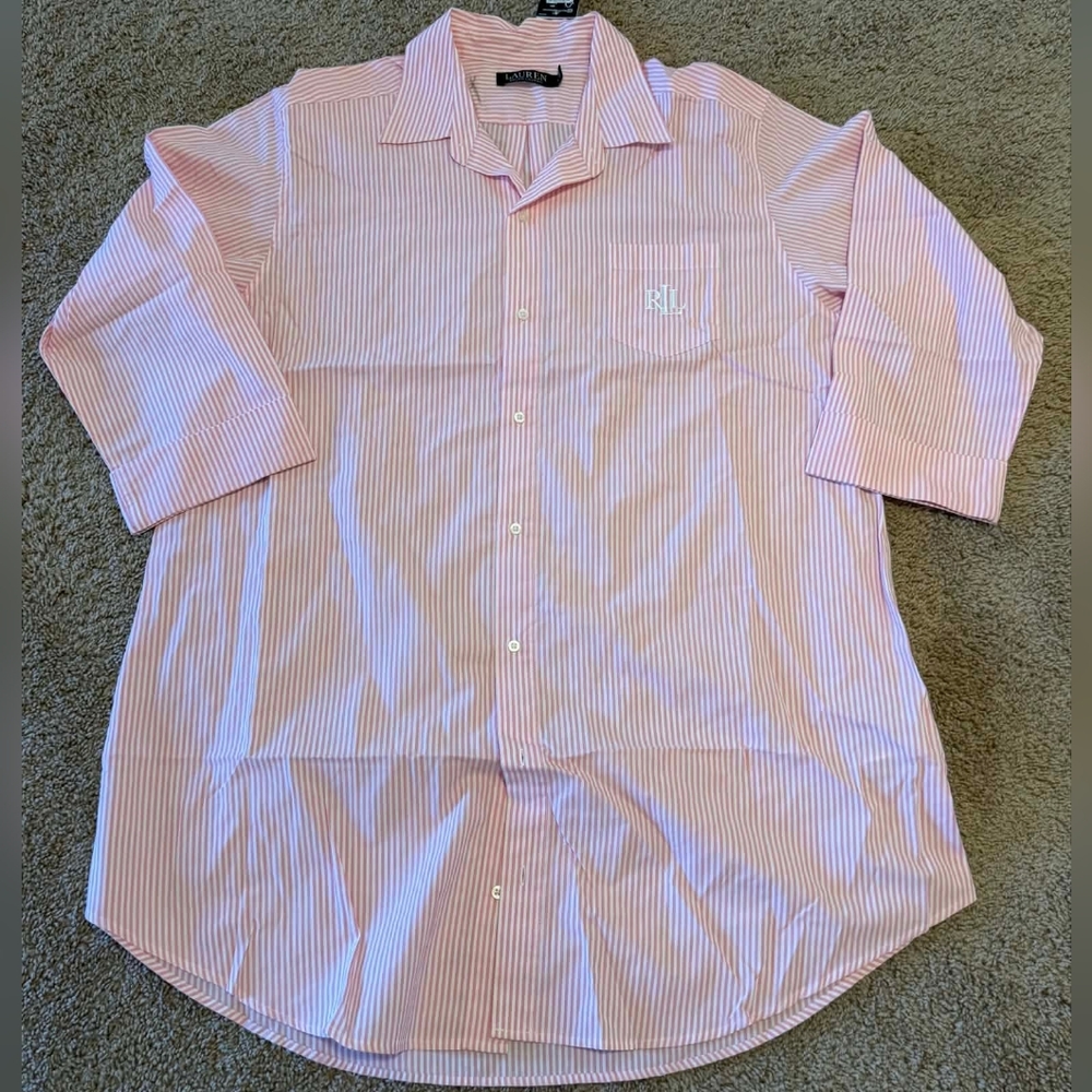 Lauren Ralph Lauren Pink Striped Shirt